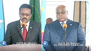 🔴RDC  PRÈS DE 2 HEURES DENTREVUE EN TÊTE À TÊTE ENTRE FELIX TSHISEKEDI ET LE PRÉSIDENT DE SOMALIEN [upl. by Zerep]