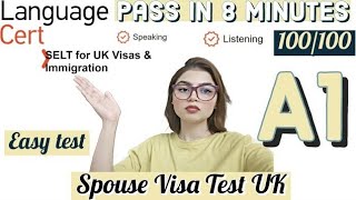 A1 UKVI Languagecert Spouse Visa TestSpeaking amp Listening Recent Topics 2024 [upl. by Suirradal337]