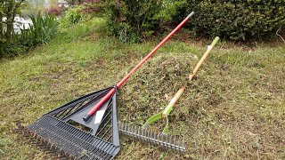 Dethatching your lawn by hand and 3 great uses for the grass clippings you remove [upl. by Germana]