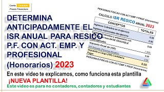 MACRO CALCULO ANUAL ISR RESICO 2023 [upl. by Newman]