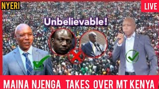 UnbelievableMAINA NJENGA HEROIC RECEPTION IN NYERI TODAY AS RIGATHI RUNS TO HIDINGMUNGIKI IS BACK [upl. by Dualc]