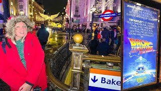 London Piccadilly Circus Leicester Square Back to the Future Musical on West End Tube amp Train [upl. by Bollen]