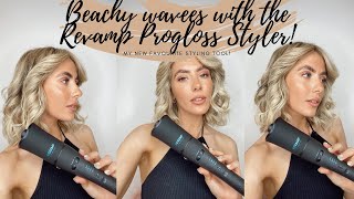 BEACHY WAVES AND SIDE BANG STYLING  FAVE REVAMP STYLING TOOL  India Moon [upl. by Anirtal]