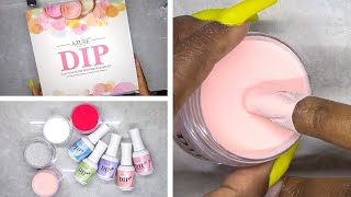 DIY Testing Dip Powder Nail Kit from Amazon Prime  Azure Beauty [upl. by Drallim]