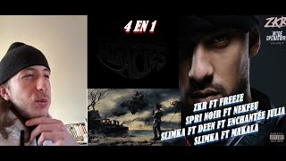 4 EN 1  ZKR FT FREEZE SPRI NOIR FT NEKFEU SLIMKA FT DEEN BURBIGO FT ENCHANTÉE JULIA ET FT MAKALA [upl. by Suciram293]