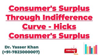 Consumers Surplus Through Indifference Curve  Hicks Consumers Surplus  Economics  UPSC [upl. by Doll]