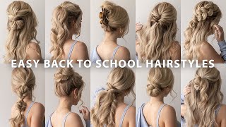 10 EASY BACK TO SCHOOL HAIRSTYLES ❤️ [upl. by Elletnahc]