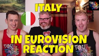 ITALY IN EUROVISION  REACTION  ALL SONGS 19562020 [upl. by Anelram]