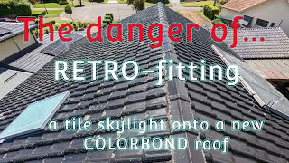 Skylight repair on a new colorbond replacement roof [upl. by Nealy]