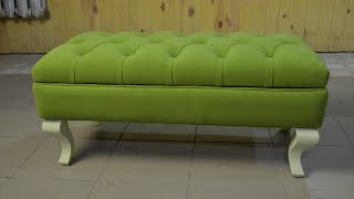 How to make CAPITONE OTTOMAN DIY [upl. by Sudoeht]