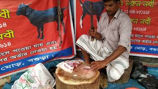 Amazing goat meat cutting skill by expert butcher at mutton shop Fastest meat cutting skill show [upl. by Boor]