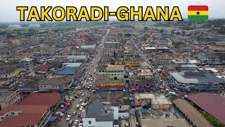 How TakoradiGhana 🇬🇭 Looks Like 2024 Drone Shot [upl. by Nnaycnan958]