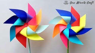 How to make a Paper Windmill for Kids  Windmill making Project Pinwheel [upl. by Ylliw538]