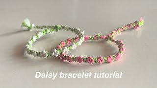 How to make daisy bracelet  yarnivora [upl. by Fisa815]