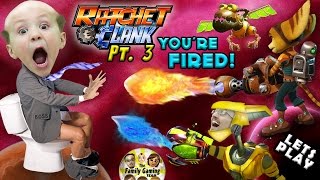 CHASE IS BOSS YOURE FIRED Lets Play RATCHET amp CLANK 3 FGTEEV Duddys New PYROCITOR Weapon [upl. by Nnylirej]