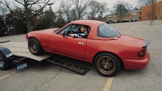 OUR MIATA IS BACK BABY Pulls and doughnuts [upl. by Kellie]