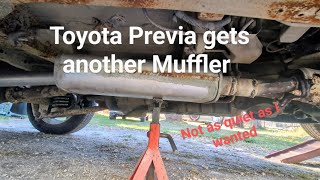 Toyota Previa gets another new Muffler [upl. by Swithin]