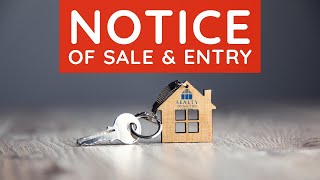 Notice of Sale and Entry form used to notify tenants of the sale of a home [upl. by Eldoria]