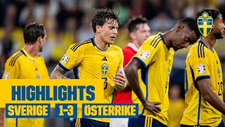 Highlights Sverige  Österrike 13  EMkval  Tung förlust [upl. by Netsew]