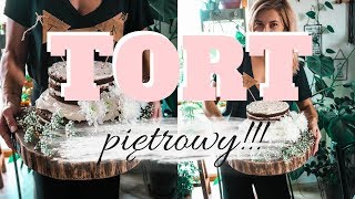 Piętrowy tort urodzinowy łatwy  VLOG  Flowmum [upl. by Trimmer]