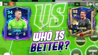 LUNIN vs ALISSON POWER TEST IN H2H Fc mobile [upl. by Vernon335]