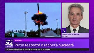 Rusia a testat o rachetă nucleară a doua zi după discursul în care Putin a amenințat Occidentul [upl. by Magas]