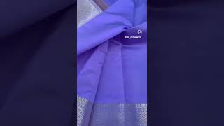 Premium quality Kanchipuram semi silk soft saree lavender colour rich pallu RS999free shipping 🚨 [upl. by Adnuhsor]