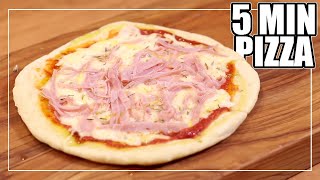 PIZZA SIN HORNO en 5 minutos  SIN LEVADURA  A la SARTÉN DELICIA [upl. by Sletten]