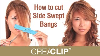 How to Cut Side Swept Bangs  Trim your Fringe [upl. by Granlund]