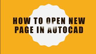 How to create a new page in autocad [upl. by Ankeny]