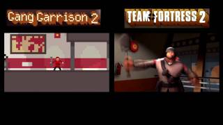 Gang Garrison 2 Trailer vs Team Fortress 2 Trailer [upl. by Liban]