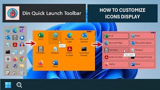 Din Quick Launch Toolbar Windows 11 24H2  How to Customize Icon Display [upl. by Timmi]