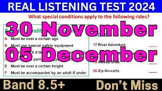 IELTS Listening Test 23 November 30 November amp 05 December 2024 With Answers 🔴 BC amp IDP [upl. by Einra]