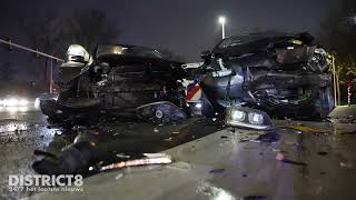 Veel schade na aanrijding op druk kruispunt Westlandseweg Delft [upl. by Most]