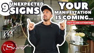 9 Unexpected Signs Your Manifestations are coming your way Law Of Attraction Secrets [upl. by Nadler795]