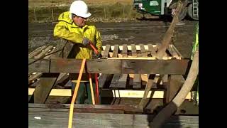 Lifting of the Listed Aqueduct at Ffos y Fran Part 4 GGATArchaeology 360p h264 youtube [upl. by Aenotna]