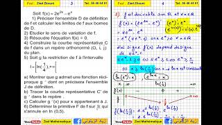 01 Exponentielle Correction Exercice Bac Math Science  Technique  Info  Eco [upl. by Melcher639]