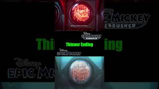 Thinner Ending Comparison  Epic Mickey Rebrushed [upl. by Magdaia]