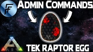 FERTILIZED Tek Raptor Egg 🔥 Admin Command  ARK Survival Evolved [upl. by Aika874]