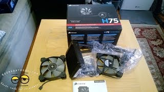 Corsair H75 Hydro Series Liquid CPU Cooler Unboxing [upl. by Wiener]