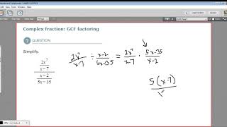 Complex fraction  GCF factoring [upl. by Traver726]