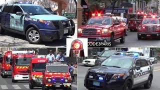 Police Cars Fire Trucks Ambulances Responding Compilation  Sirens Lights  BEST OF 2016 [upl. by Alil]