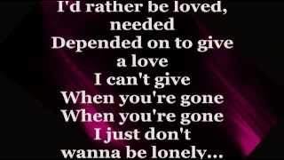 Just Dont Want To Be Lonely Lyrics  RONNIE DYSON [upl. by Tifanie]