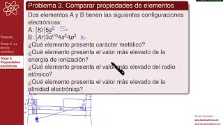 TEMA 9 PROPIEDADES PERIÓDICAS  Problema 3 Comparar propiedades de Estroncio y Bromo [upl. by Corly]