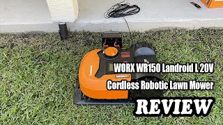 WORX WR150 Landroid L 20V Cordless Robotic Lawn Mower  Review 2022 [upl. by Kamila]