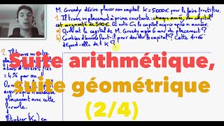 Suite arithmétique suite géométrique 24 [upl. by Anerual]