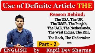 Use of Definite Article THE Part  2 English by Kapil Dev Sharma [upl. by Worth514]