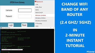 Change Wifi Band of any router 24Ghz5Ghz  2minute instant Tutorial [upl. by Kuebbing]