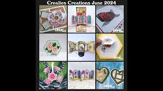 Crealies 24 07 02 Creations June 2024 all languages [upl. by Assyla127]