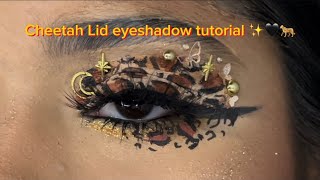 Cheetah Lid eyeshadow tutorial 🐆✨🌻 [upl. by Polito]